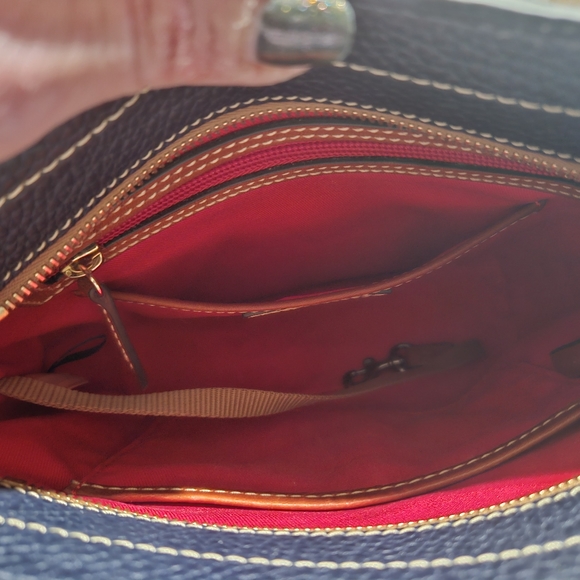 Dooney & Bourke Pebble Grain Zip  Midnight Blue Color Crossbody - Picture 6 of 10